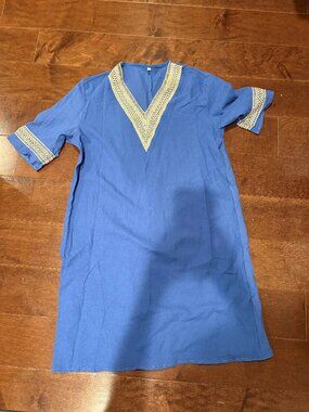 Women's Effortlessly Chic Linen Summer Mini Dress - New, never worn - size Mediu